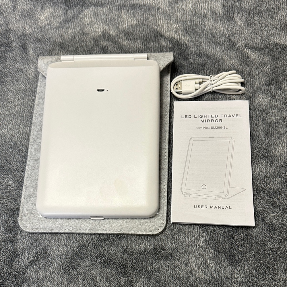 Portable White LED Lighted Mirror - Picture 2 of 4
